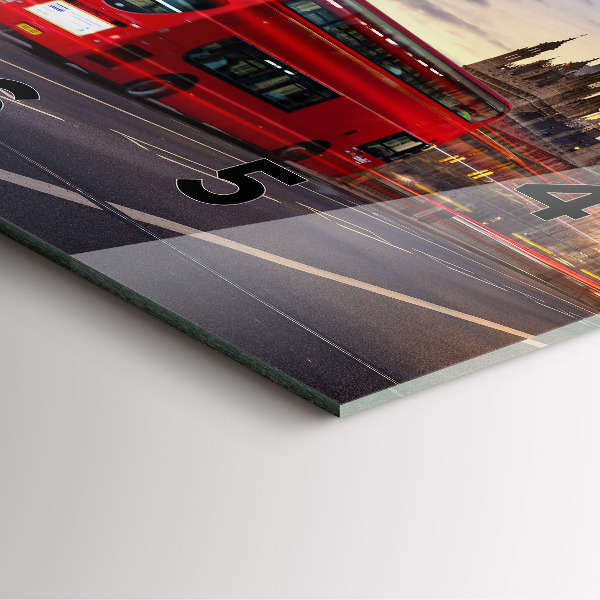 Reloj de pared cuadrado Autobús rojo de Londres