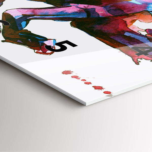 Reloj de pared cuadrado Caballo a la carrera