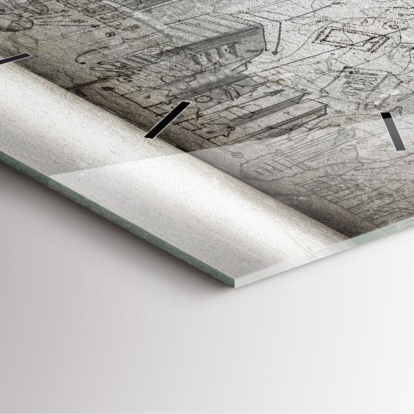 Reloj cuadrado Bosquejo de una ciudad