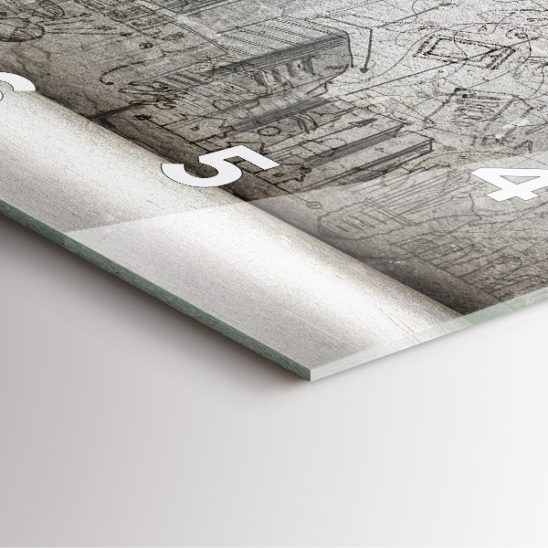 Reloj cuadrado Bosquejo de una ciudad