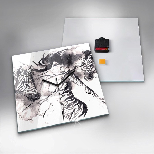 Reloj cuadrado Mujer y cebras