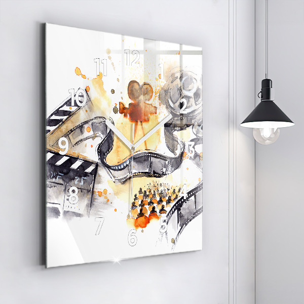 Reloj de pared cuadrado Cámara cinematográfica