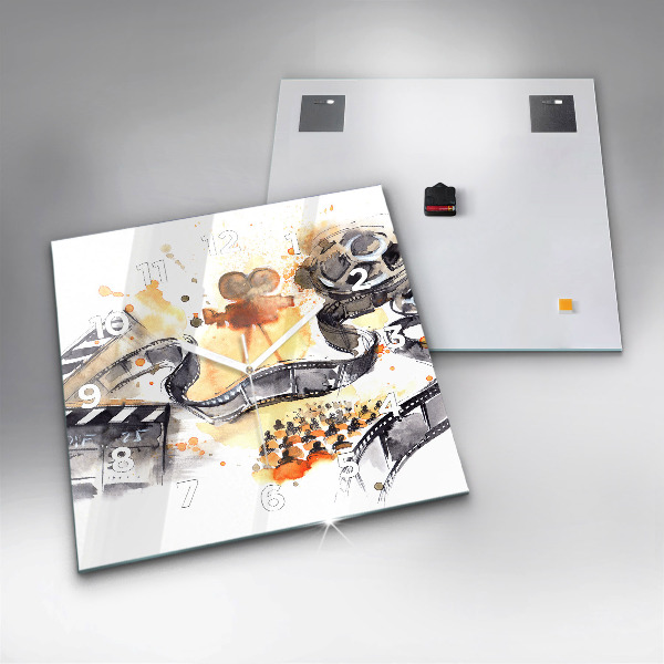 Reloj de pared cuadrado Cámara cinematográfica