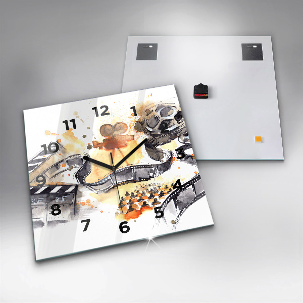 Reloj de pared cuadrado Cámara cinematográfica