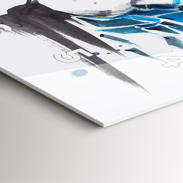 Reloj de pared cuadrado Rostro abstracto de mujer