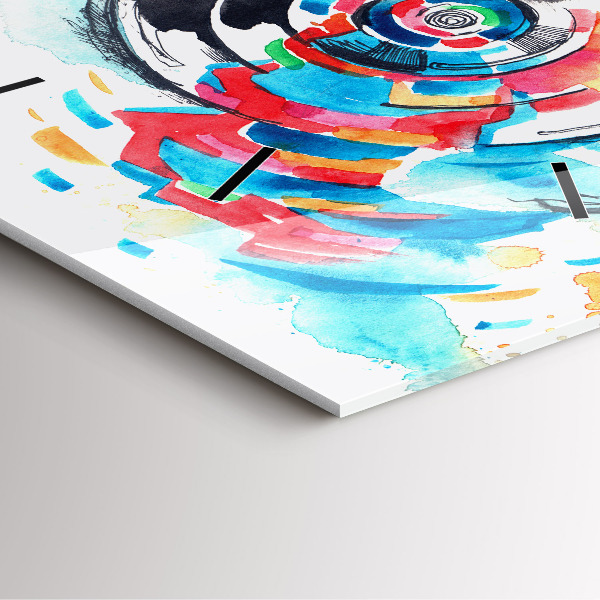 Reloj de pared cuadrado Mujer cámara fotógrafa