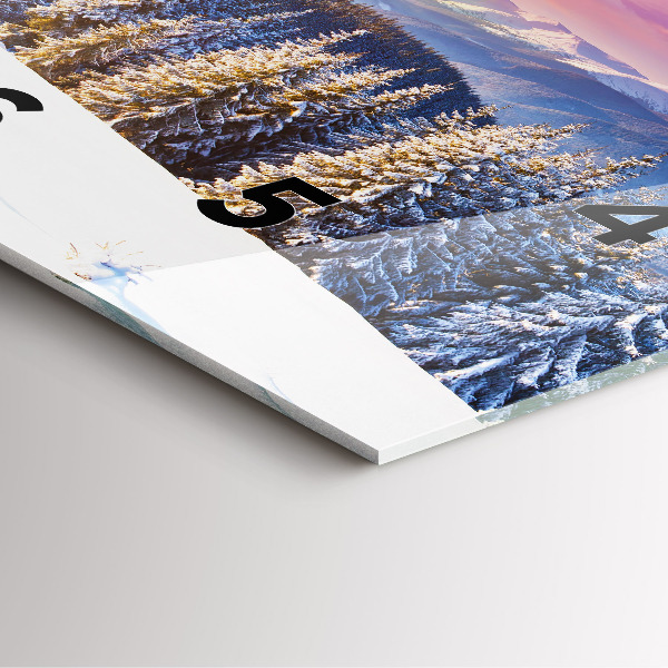 Reloj cuadrado Paisaje invernal de montaña