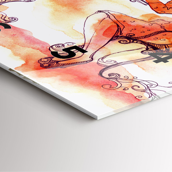 Reloj de pared cuadrado Mujer bebiendo té