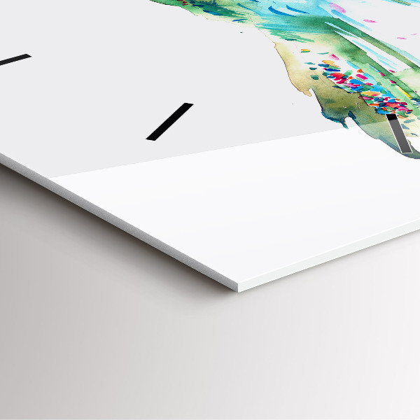 Reloj cuadrado Abstracción de pájaro y primavera