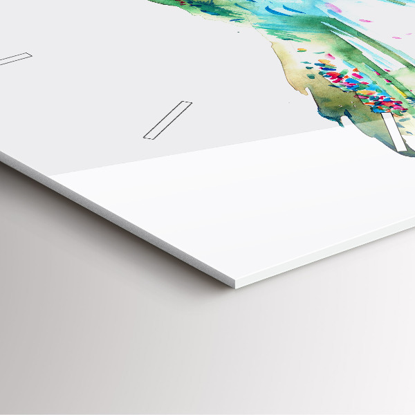 Reloj cuadrado Abstracción de pájaro y primavera