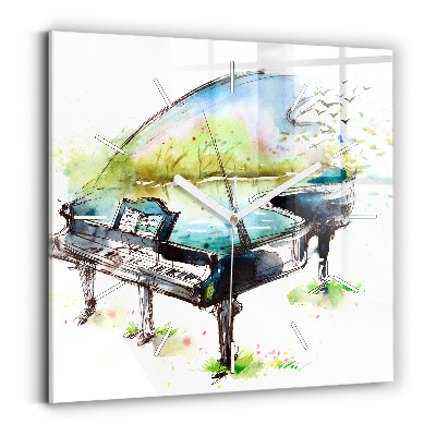 Reloj cuadrado Ilustración de las 4 estaciones