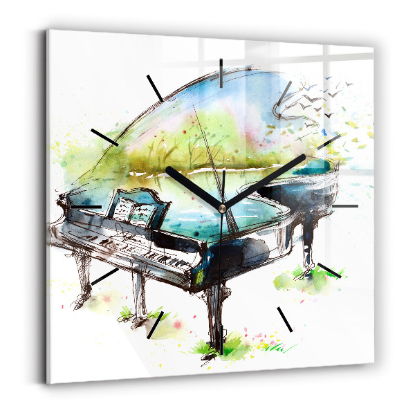 Reloj cuadrado Ilustración de las 4 estaciones