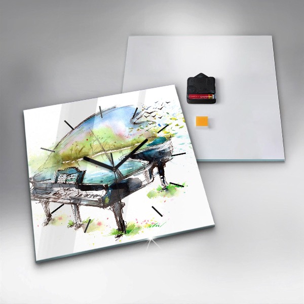 Reloj cuadrado Ilustración de las 4 estaciones