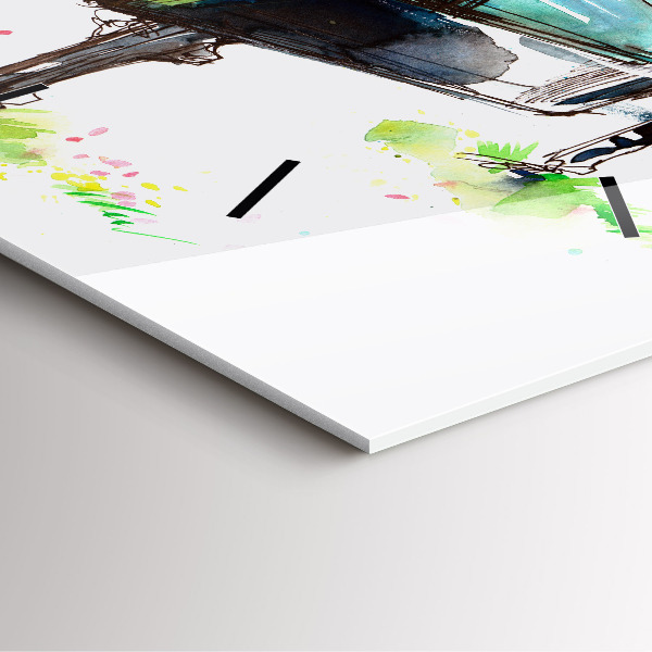 Reloj cuadrado Ilustración de las 4 estaciones