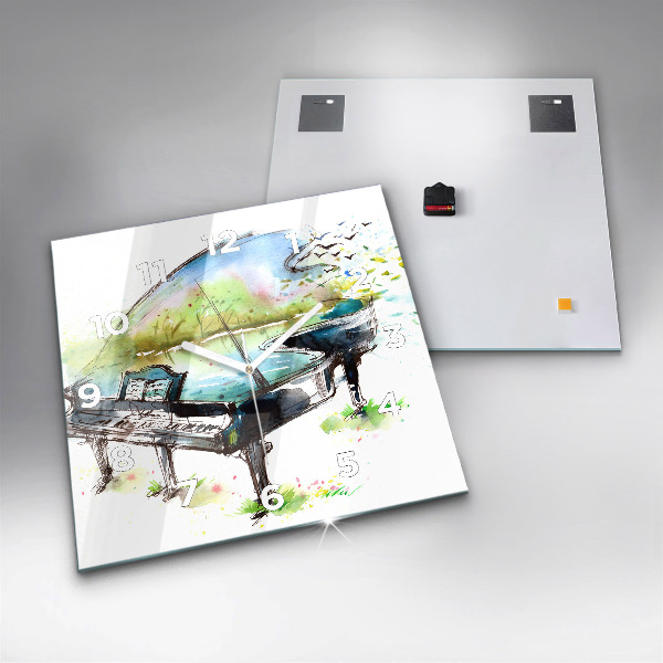 Reloj cuadrado Ilustración de las 4 estaciones