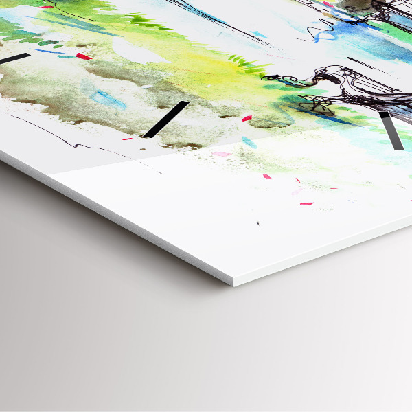 Reloj de pared cuadrado Primavera pintoresca