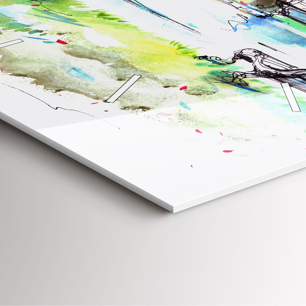 Reloj de pared cuadrado Primavera pintoresca