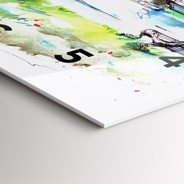 Reloj de pared cuadrado Primavera pintoresca