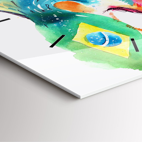 Reloj cuadrado Cultura - Bandera de Brasil