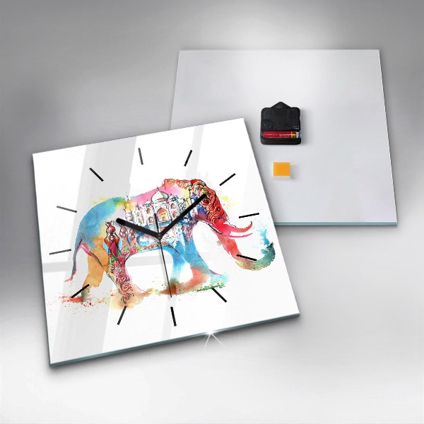 Reloj de pared cuadrado Cultura de la India