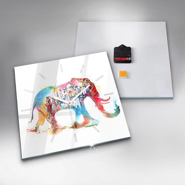 Reloj de pared cuadrado Cultura de la India