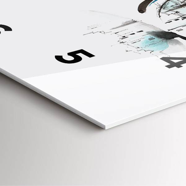 Reloj cuadrado La ciudad en gafas