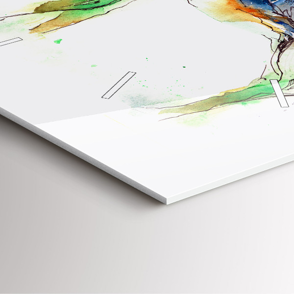 Reloj de pared cuadrado Alce y paisaje de montaña