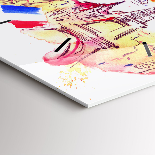 Reloj de pared cuadrado Países atractivos del mundo