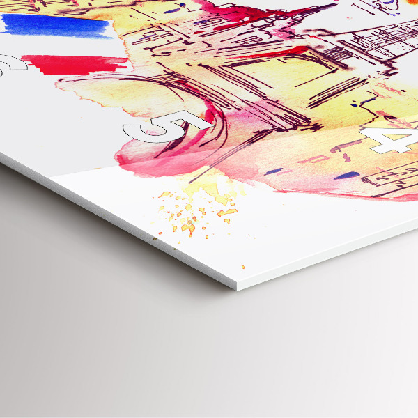 Reloj de pared cuadrado Países atractivos del mundo