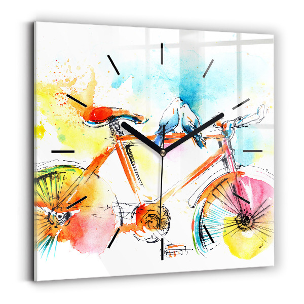 Reloj cuadrado Bicicleta pintada