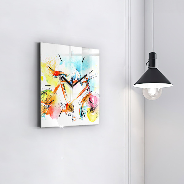 Reloj cuadrado Bicicleta pintada