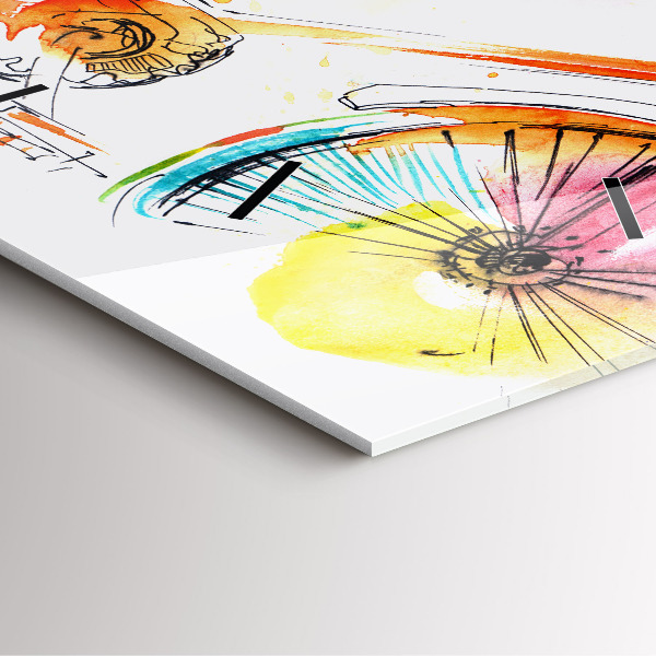 Reloj cuadrado Bicicleta pintada