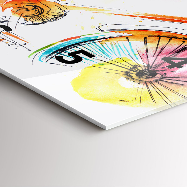 Reloj cuadrado Bicicleta pintada