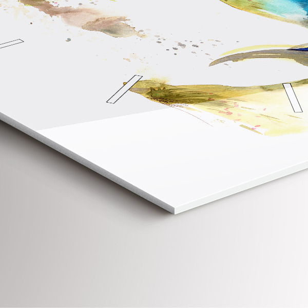 Reloj cuadrado Montaña pintada y caballo