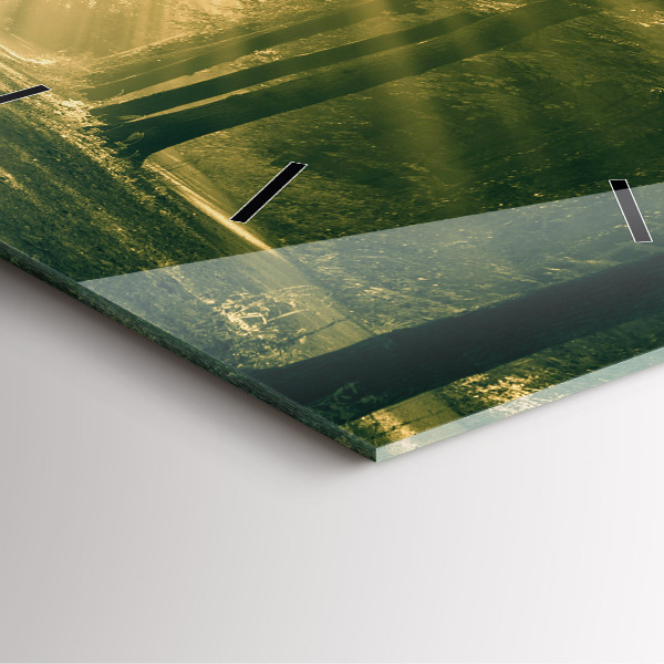 Reloj cuadrado Bosque de rayos de sol