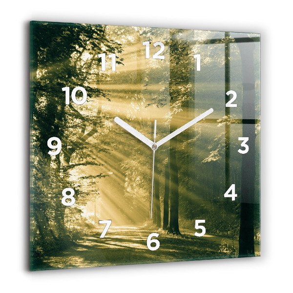 Reloj cuadrado Bosque de rayos de sol