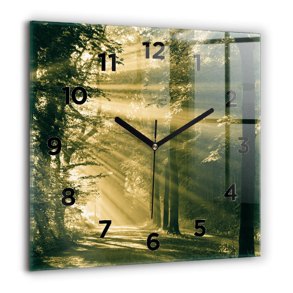 Reloj cuadrado Bosque de rayos de sol
