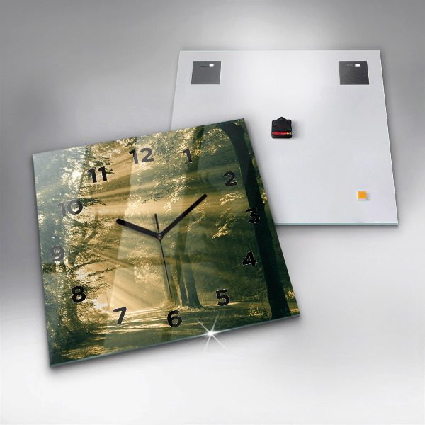 Reloj cuadrado Bosque de rayos de sol