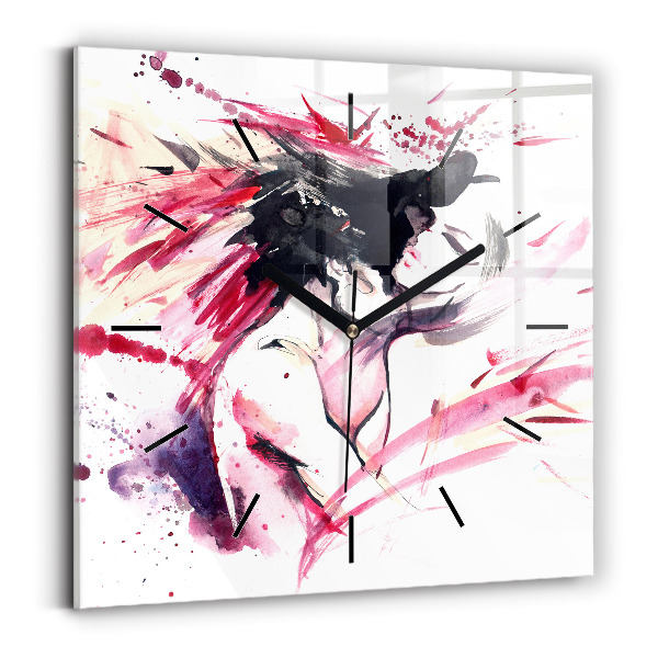 Reloj cuadrado Amantes abstractos