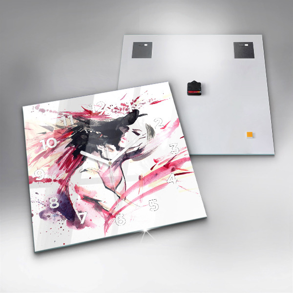 Reloj cuadrado Amantes abstractos