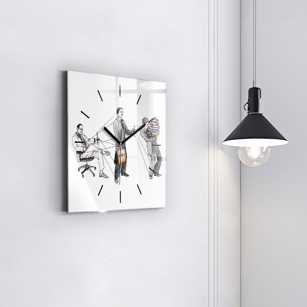 Reloj de pared cuadrado Gente marioneta