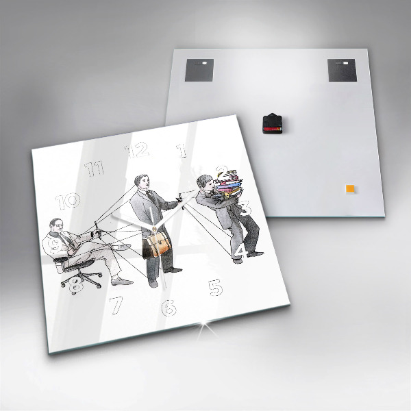 Reloj de pared cuadrado Gente marioneta