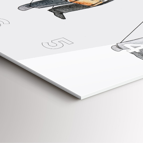 Reloj de pared cuadrado Gente marioneta