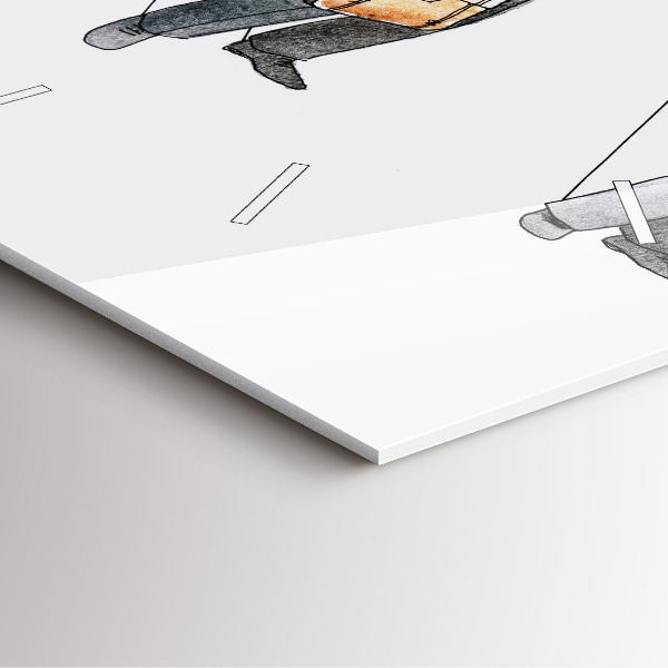 Reloj de pared cuadrado Gente marioneta