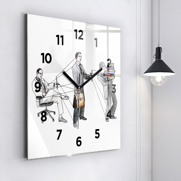 Reloj de pared cuadrado Gente marioneta