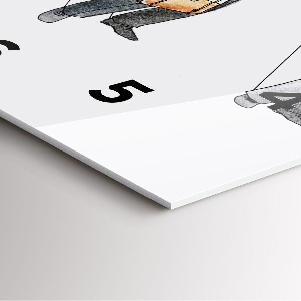 Reloj de pared cuadrado Gente marioneta