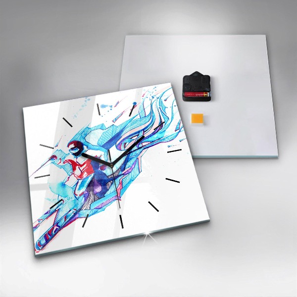 Reloj cuadrado Esquiador