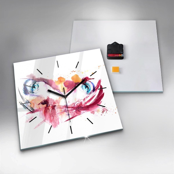 Reloj de pared cuadrado Pareja romántica