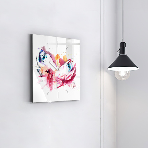 Reloj de pared cuadrado Pareja romántica