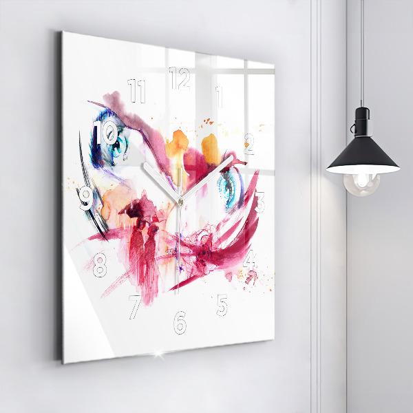 Reloj de pared cuadrado Pareja romántica